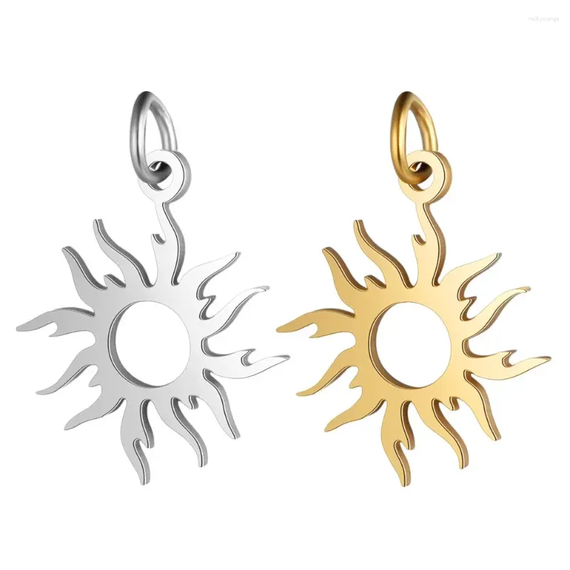 Charms 5pcs/lot 316 Stainless Steel Sun Charm Wholesale DIY Jewelry Making Jewellery Never Tarnished Pendant