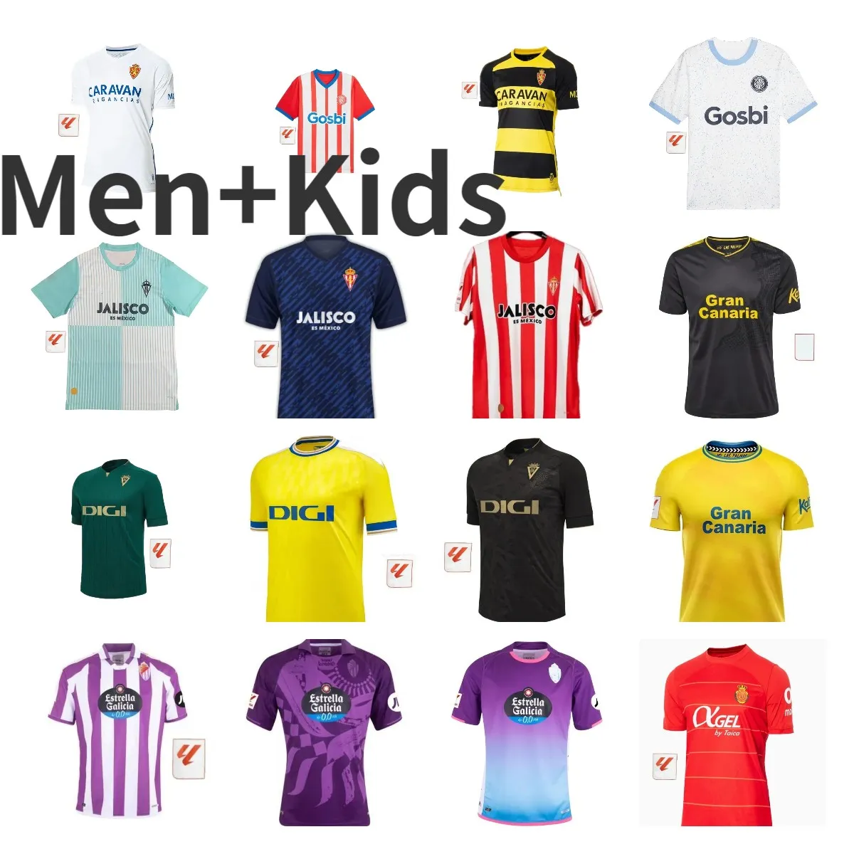 2023 2024 2025 Maillots de football Cadix Real Saragosse Negredo camisetas de futbol LOZANO ALEX Bodiger Juan Cala CAMISETA hommes kits enfants T.Bongonda SOBRINO maillots de football