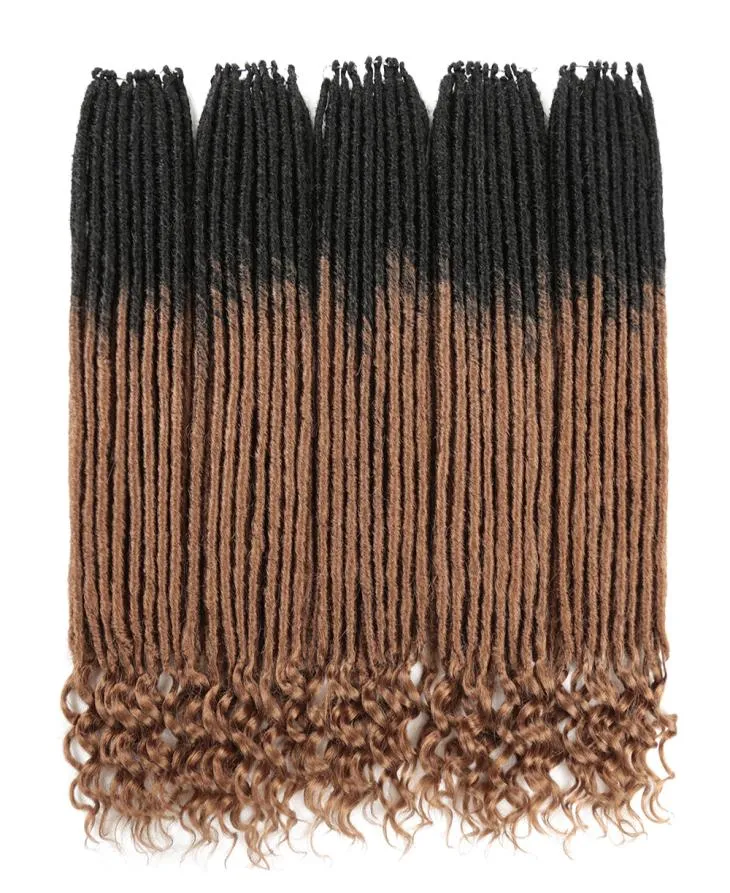 Faux Locs Crochet tresses 20 pouces doux naturel Kanekalon Extension de cheveux synthétiques 18 StandsPack déesse Locks2246988