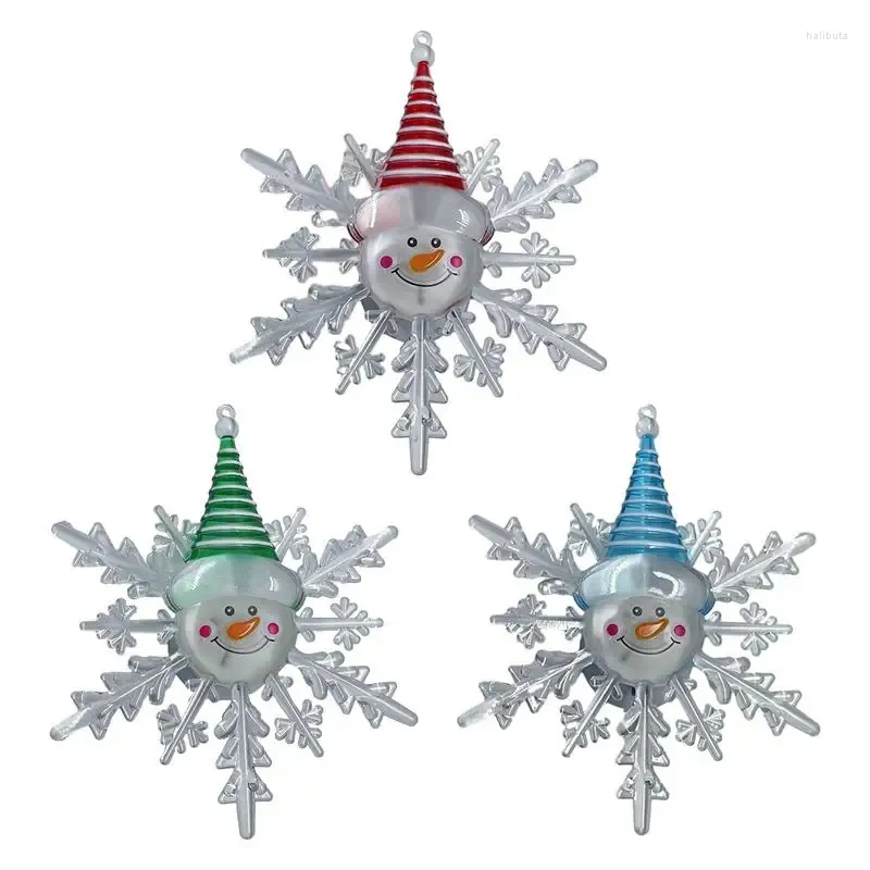 Décoration de fête Noël LED Lumière Flocon de neige Durable Adhérence sans effort Flocons de neige Économie d'énergie Facile à utiliser Flocons de neige pour la décoration de la maison