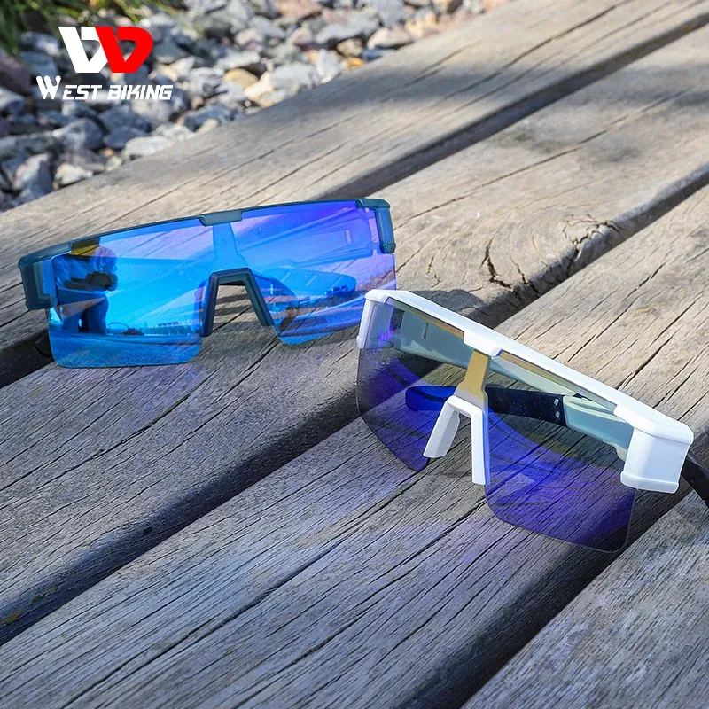 Очки WEST BIKING Фотохромные велосипедные очки Солнцезащитные очки для спорта на открытом воздухе Мужчины Женщины MTB Дорожные велосипедные очки UV400 Очки Велосипедные очки