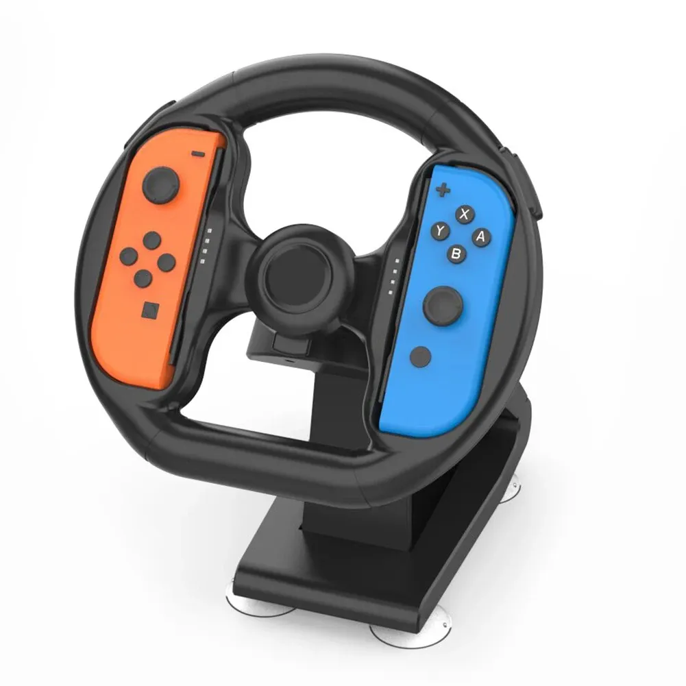 Wheels Controller Attachment with 4 suction cups for Nintendo Switch OLED Racing Game NS Accessory Steer Wheel for Joycon Compatible