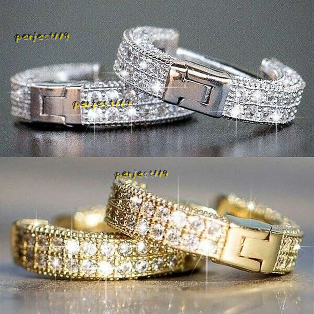 Stud Luxo Designer Brincos Hip Hop Jóias Designer Brincos Brinco Bling Homens Mulheres Diamante Brincos Rapper Hiphop Encantos Ouro Prata Brinco Presente 2024