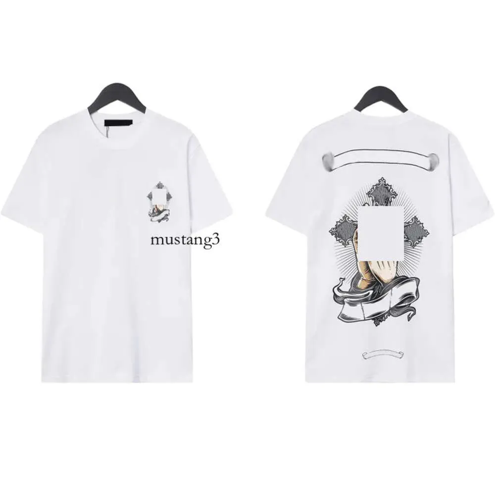 Мужская дизайнерская футболка Дизайнерские рубашки Женские черно-белые футболки Модная краска Пара с короткими рукавами Футболка-поло Свободная одежда CH 45