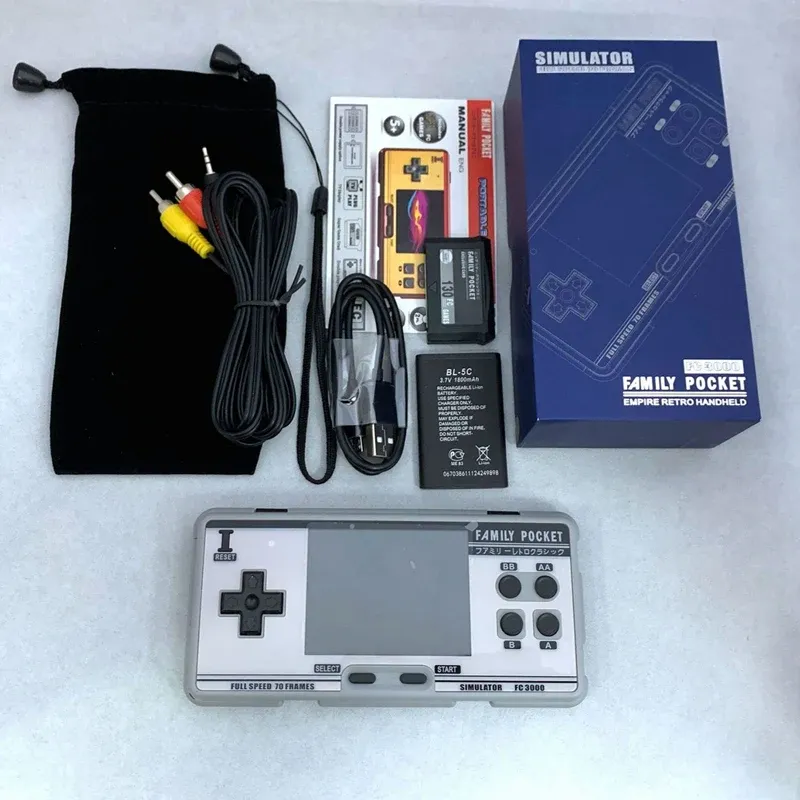 Accessories 2022 Handheld Game Console Video Gaming Console with 4000+ Retro Games 10 Simulator Fc 3000 Pocket Game Player Ips Screen