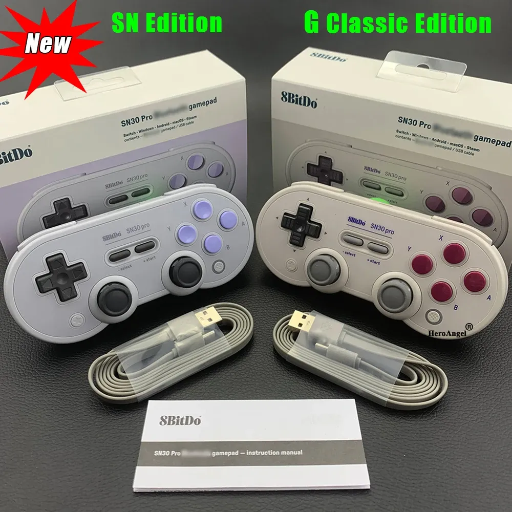 Gamepads Heißer Verkauf 8BitDo SN30 Pro G Classic/SN Version SupportBluetooth Wireless Gamepad Controller für Nintendo Switch PC Android Steam