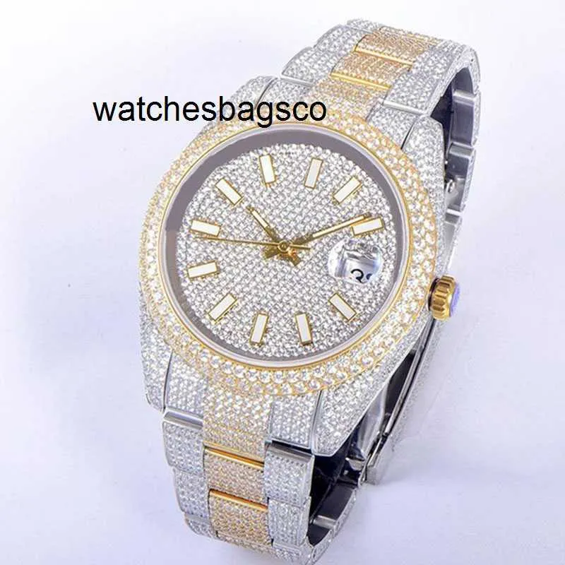 Mens Watch Clean Automatic Diamond Movement Silver Movement Watch Rostfritt stål Sapphire Vattentät lysande stil Classic Classic