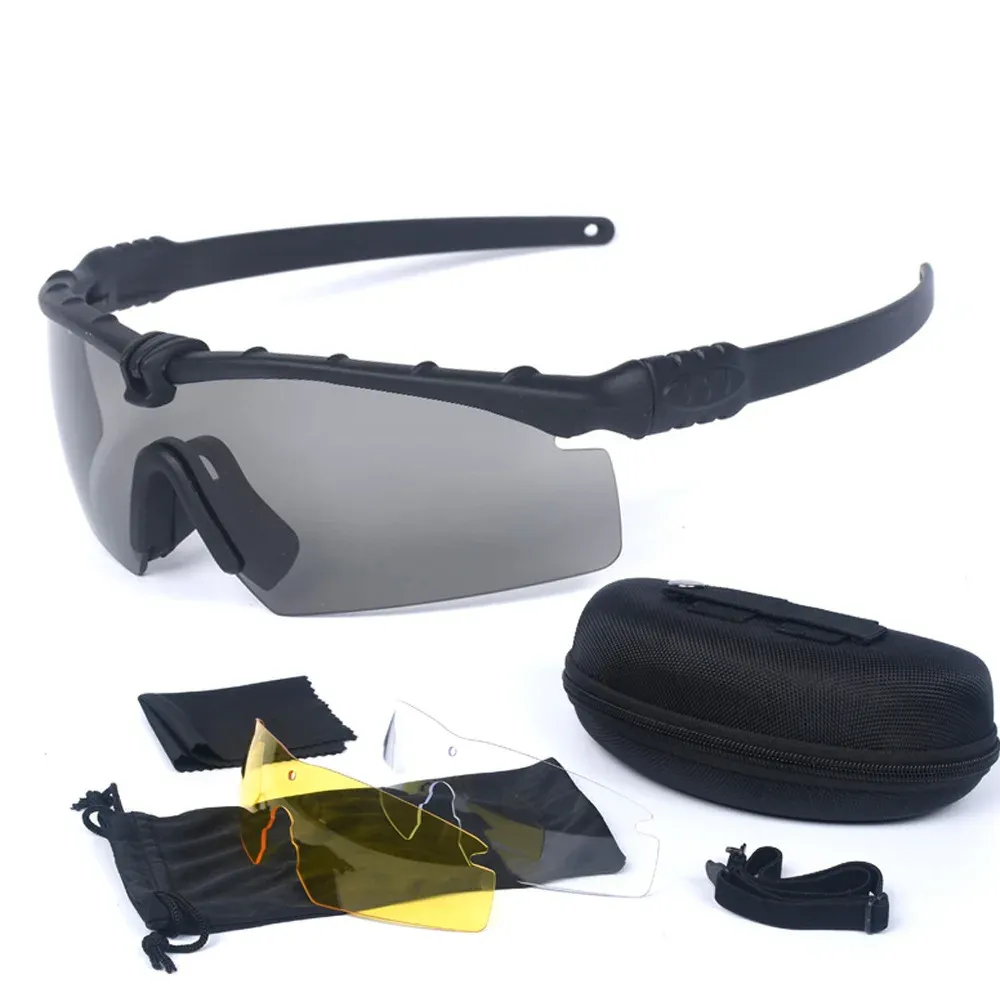 Lunettes militaires tactiques d'extérieur pour hommes et femmes, Protection de l'armée, lunettes de tir de Paintball, lunettes de soleil tactiques de cyclisme vtt