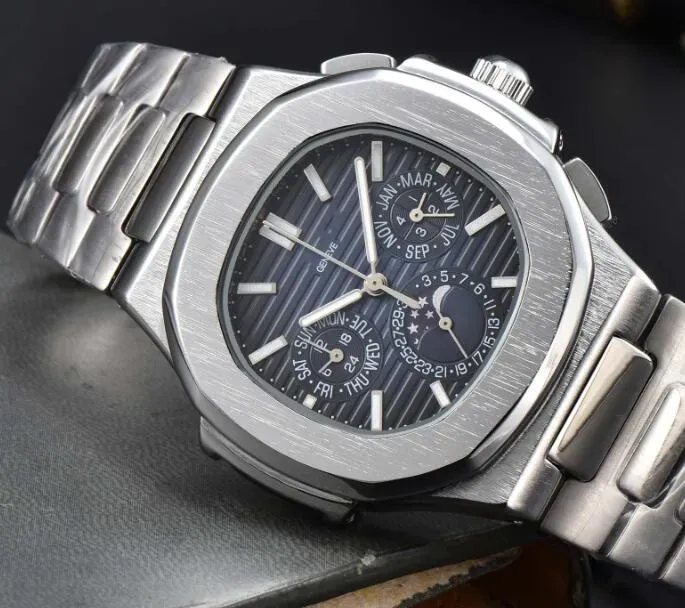 Erkekler Patekss nautiluss 5740 kol saatleri su geçirmez aquanaut watches serin moda kol saati spor paslanmaz çelik kuvars takvim erkek saat