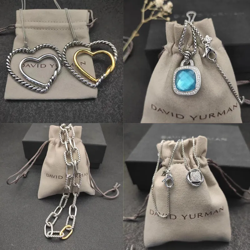 2024 Designer DY Collana con ciondolo cuore in argento sterling oro per donna Uomo Popolare in Europa America moda Retro Collana a catena Madison regali per gioielli per anziani