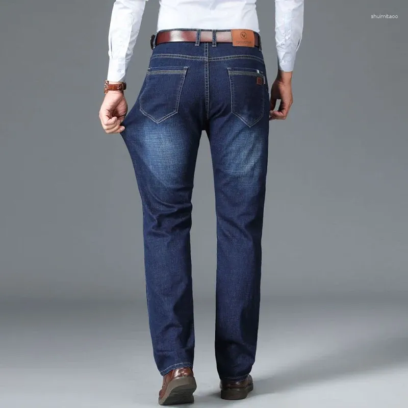 Herren Jeans Große Größe 29-40 Business Denim Fashion Regular Fitl Gerade Hosen Männliche Stretch Lange Hosen