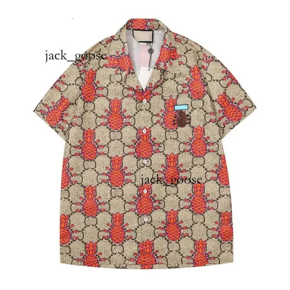 Chemises décontractées pour hommes Chemise de créateur 23ss Chemises boutonnées pour hommes Imprimer Chemise de bowling Hawaii Chemises décontractées florales Hommes Slim Fit Robe à manches courtes T-shirt hawaïen X87W 910