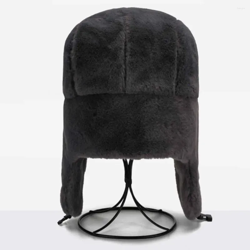 Berets Men Women Lei Feng Hat Warm Plush For Outdoor Riding Cozy Winter Headwear Unisex