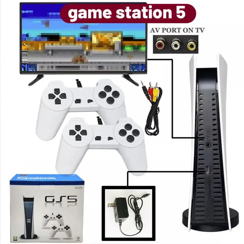 Consoles GS5 Station de jeu rétro classique 8 bits câble USB Console de jeu portable 200 contrôleur de fil de jeu classique sortie AV livraison directe