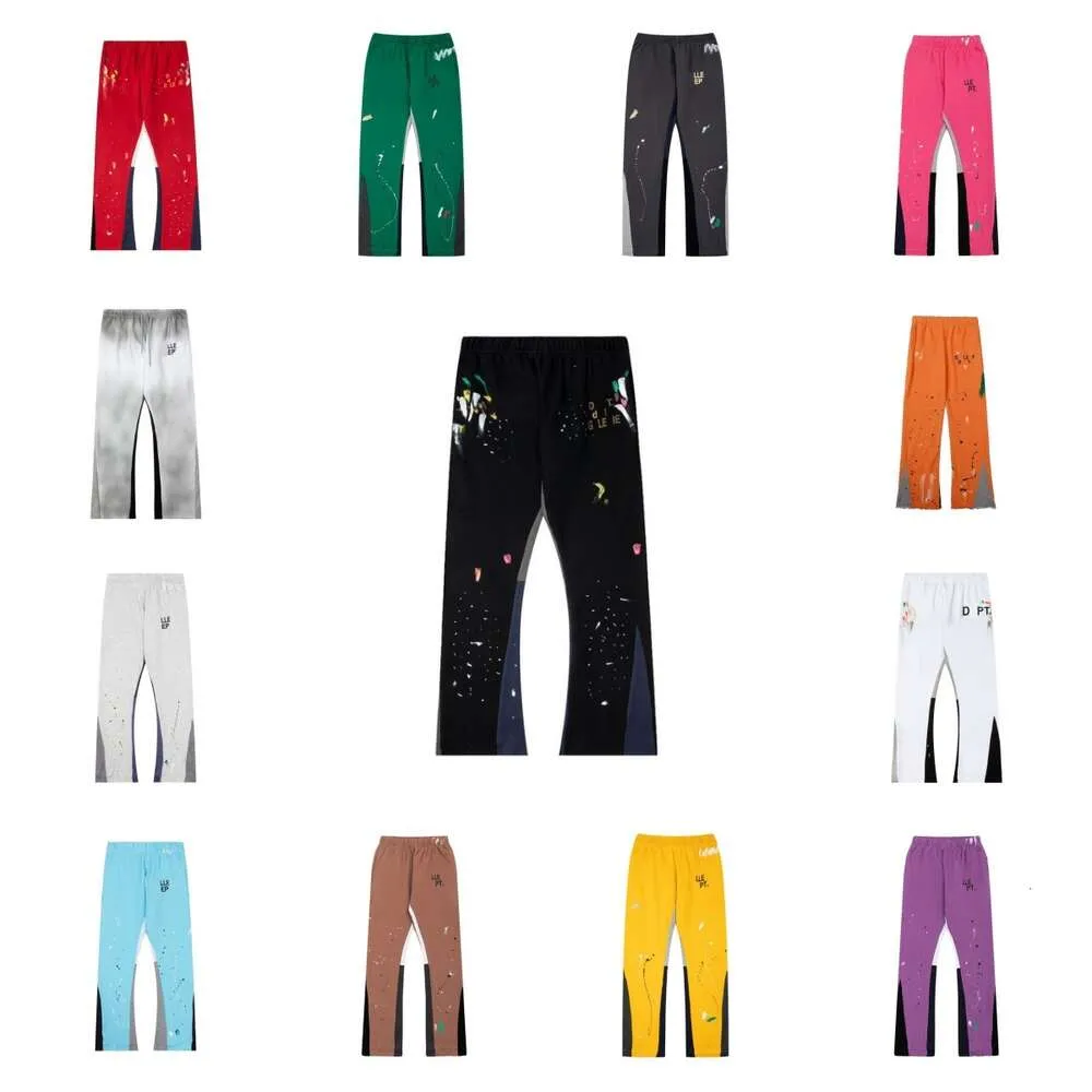 Pantalones vaqueros para hombre Pantalones de moda Diseñador Carta Imprimir Pantalones de chándal Galerías Mujeres High Street Tees Pareja Pantalones casuales versátiles sueltos Traight Dept Camisas de manga corta 5