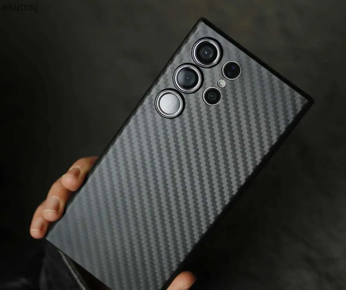 Cell Phone Cases case for samsung galaxy s23 S24 ultra thin case pp 0.35mm Luxury Carbon Fibre PP Case YQ240221