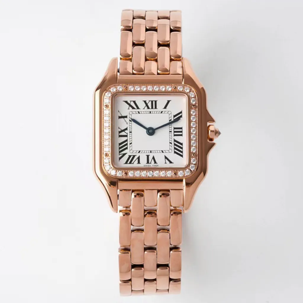 Mulheres relógio de alta qualidade tanque relógios 22mm 27mm tamanho luxo quartzo designer relógios mulher elegante montre aço inoxidável à prova dwaterproof água com