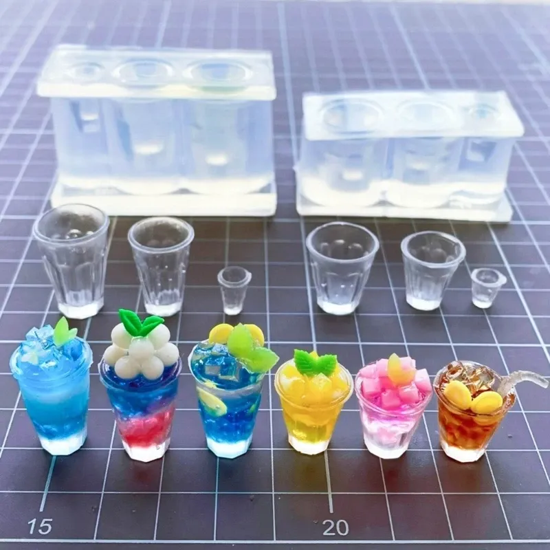 機器ミニ小さなカップ形状のシリコン型エポキシ樹脂型ミニデザート、クラフト、DIYプロジェクト用のDIYジュエリーペンダントツール