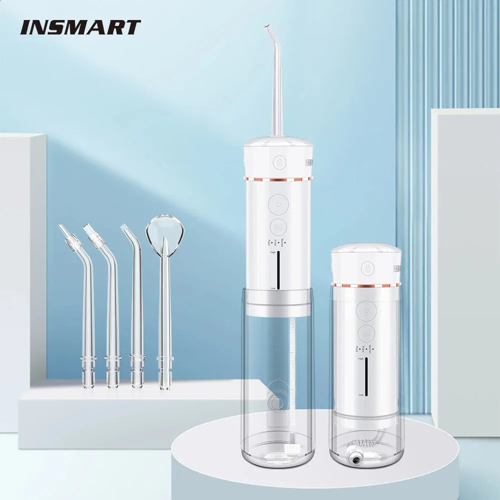 Insmart Water Flosser Pick Portabl Oral Irrigator Waterproof Teeth Flosser Tooth Dental Cleaner Jet Travel Bag 240219