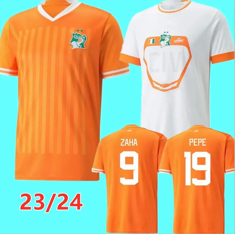 2023 COTE D IVOIRE Équipe nationale Jerseys Ivory Coast Drogba Kessie Zaha Cornet Men Homme Maillot de Foot Football Man Uniforms 888