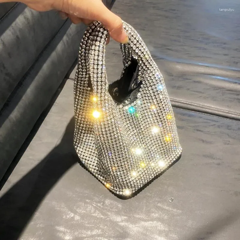 Marsupi Manico Strass Pochette da sera Borse e borsetta Designer di lusso Hobo Spalla Borsa a tracolla in cristallo lucido