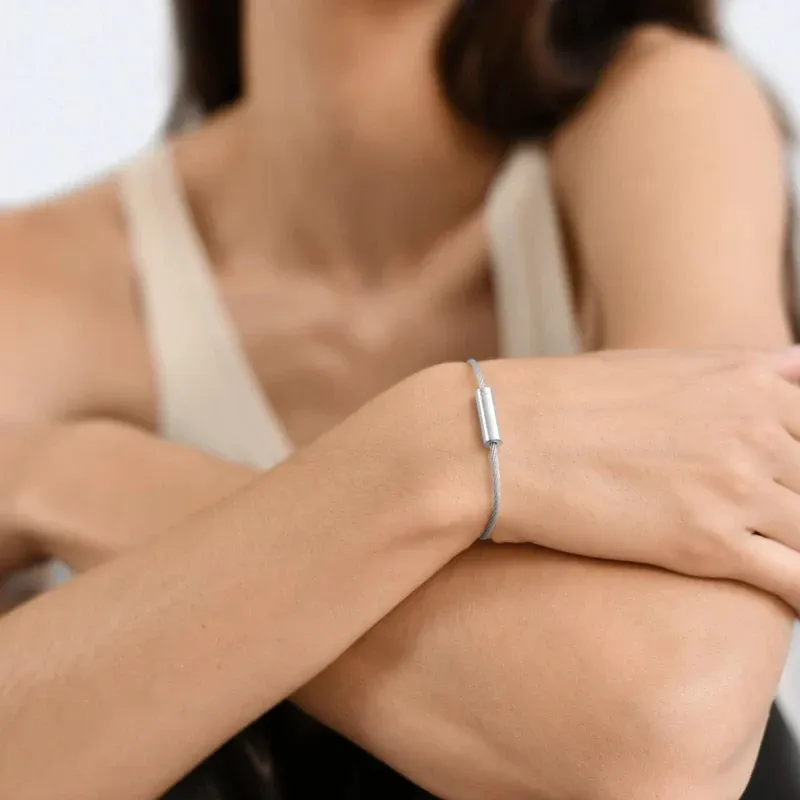 DHgate.com:Le Gramme 925 Sterling Silver Bracelet Unisex - 7g Wire 