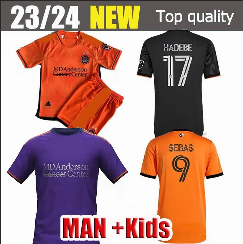 Versione dei fan dei giocatori Houston 22 2023 2024 Dynamo FC Soccer Maglie Bassi H.Herrera Carrasquilla Baird Ferreira Franco Steres MLS 23 24 Shirt da calcio e bambini da calcio