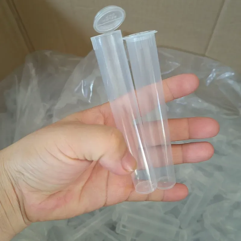 20Pcs Pre roll Tube packaging plastic joint holder smoking tubes 110mm preroll doob tube cones with lid Hand Cigarette Maker Container ZZ