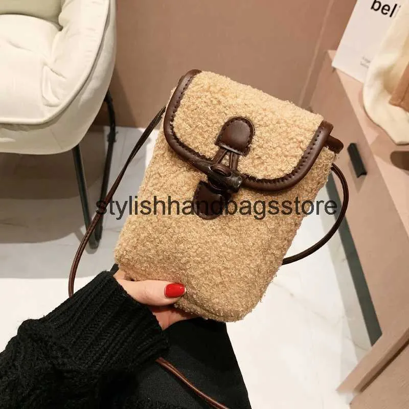 Sacs à bandoulière Sac de luxe femme 2023 hiver nouveau agneau Plus Pone sacs femme luxe concepteur bandoulière sac à main portefeuille filles avancé petits sacsH24221