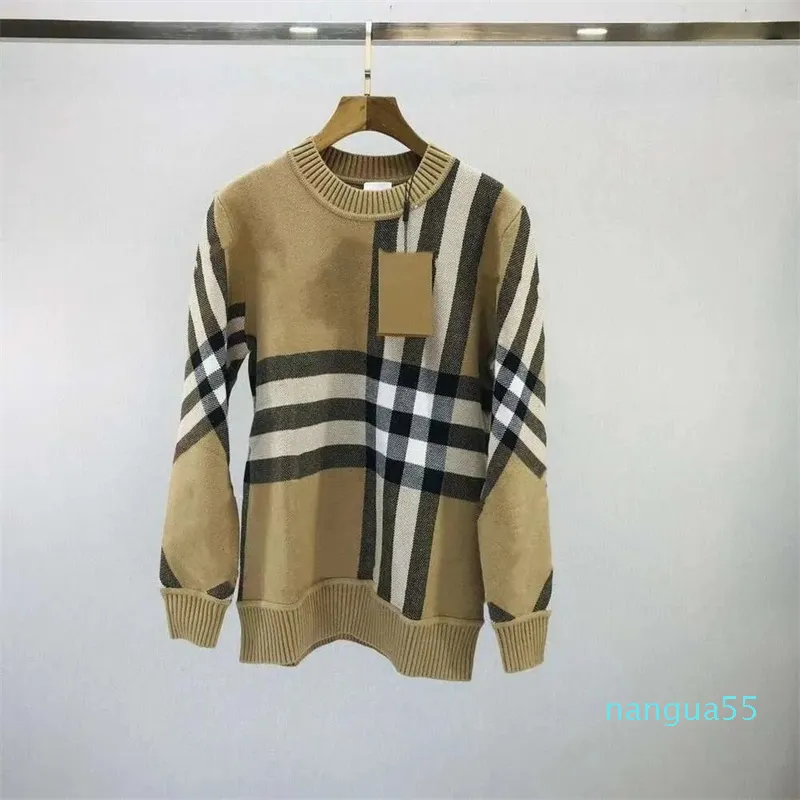 femmes pull pulls de créateurs hommes femmes mode classique rayé plaid graphique tricots décontracté mince col rond pull en tricot haut à manches longues