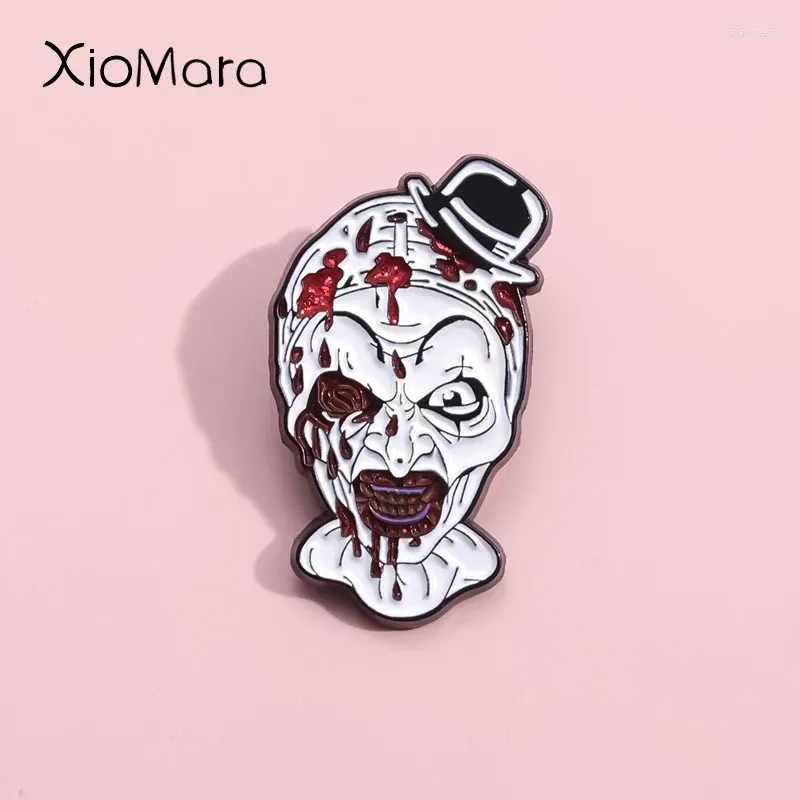 Brooches Classic Horror Movies Enamel Pins Custom Clown Character Lapel Badges Halloween Anime Jewelry Gift For Kids Friends