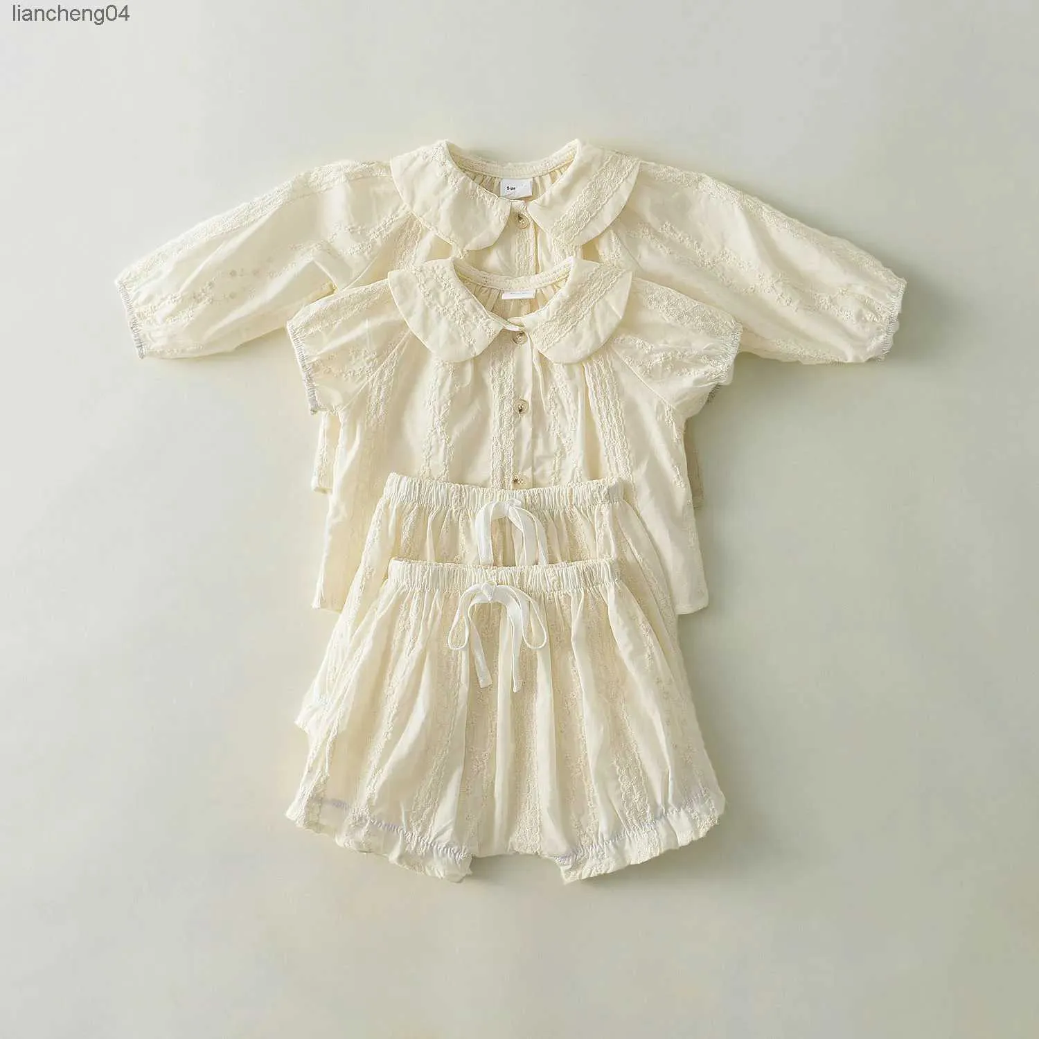 Ensembles de vêtements bébé fille vêtements d'été ensemble mode dentelle coton nouveau-né filles hauts + Bloomer bébé vêtements bébé tenues d'été