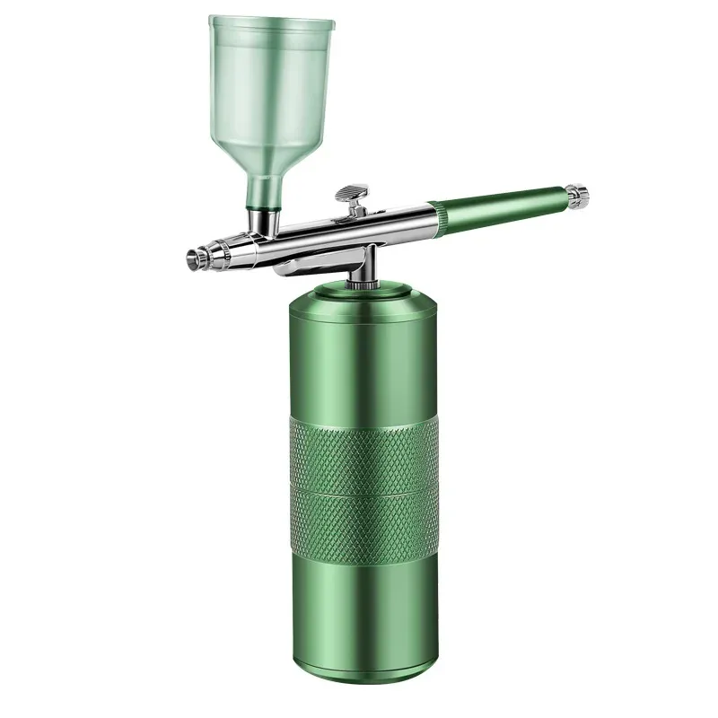 Dispositivos novo verde oxigênio injector mini compressor de ar kit escova de ar pintura aerógrafo arte do prego tatuagem artesanato nano névoa