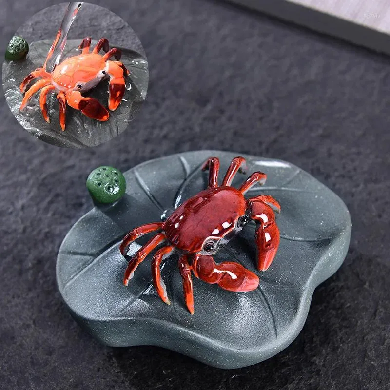 Tea Pets Purplue Sandtea Pet Supportable Color Changing Crab Table Ceremony Decoration Accessories Set
