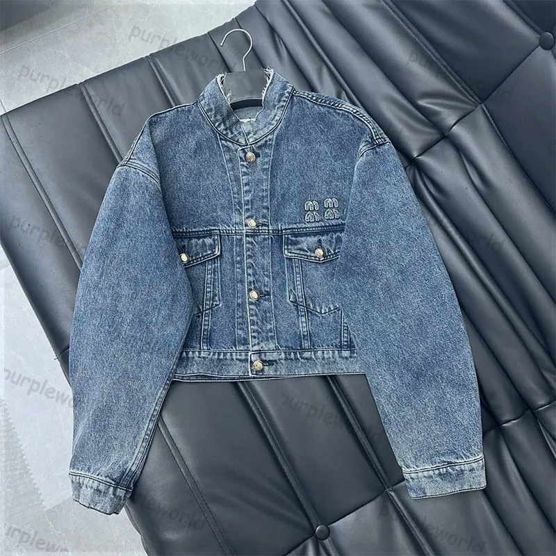 Veste en jean pour femmes bouton de revers lettres chemises vestes à manches longues manteau en jean vêtements d'extérieur décontractés