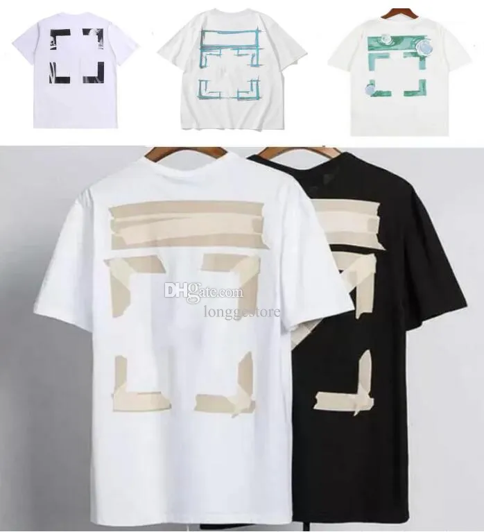 Mens Womens Fashion Tops Sports Tshirt Summer Designer Offs White Tees Luxury Cotton Loose T-shirts Casual Short Sleeves Oil Painting Tshirts mens Tees