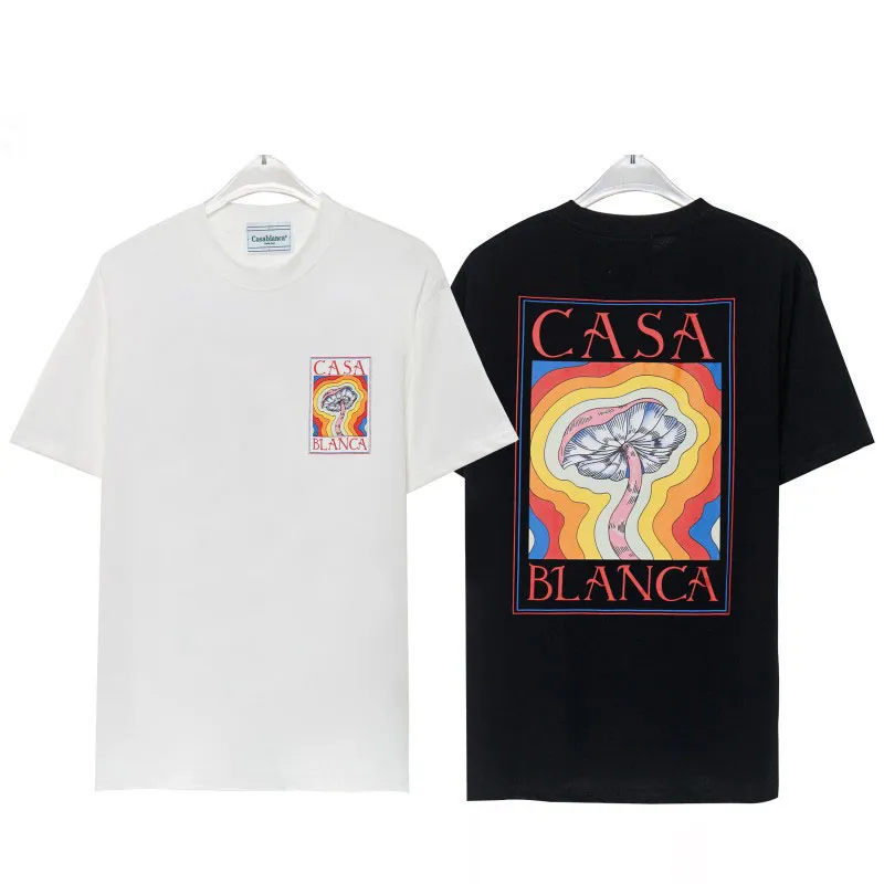 Casablanca printemps et été automne nouveau porte fantaisie château étoilé CAASA T-shirt de Couple à manches courtes