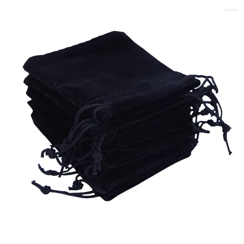 Jewelry Pouches Small Velvet Gift Bags 6x7cm Drawstring Pouch Bag Wedding Candy Christmas Packaging Pochette Bijoux