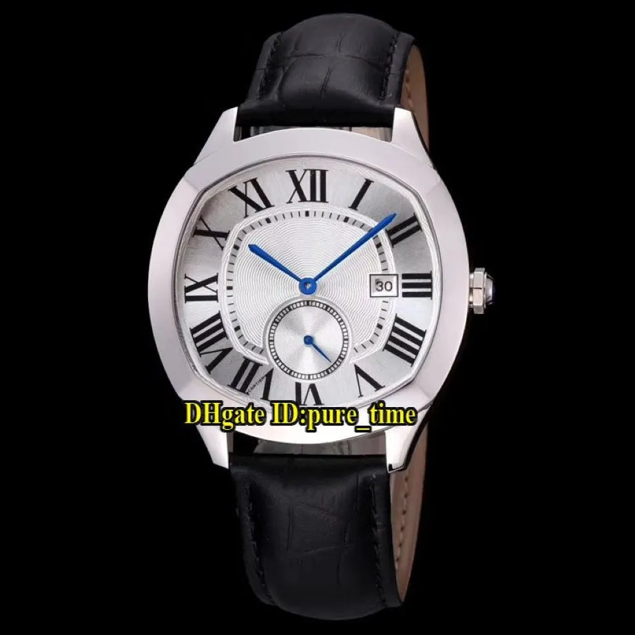 Nuovo economico 40mm Drive De Date WSNM0004 asiatico 1731 automatico bianco orologio da uomo cassa in acciaio argento cinturino in pelle da uomo di alta qualità Wat255B