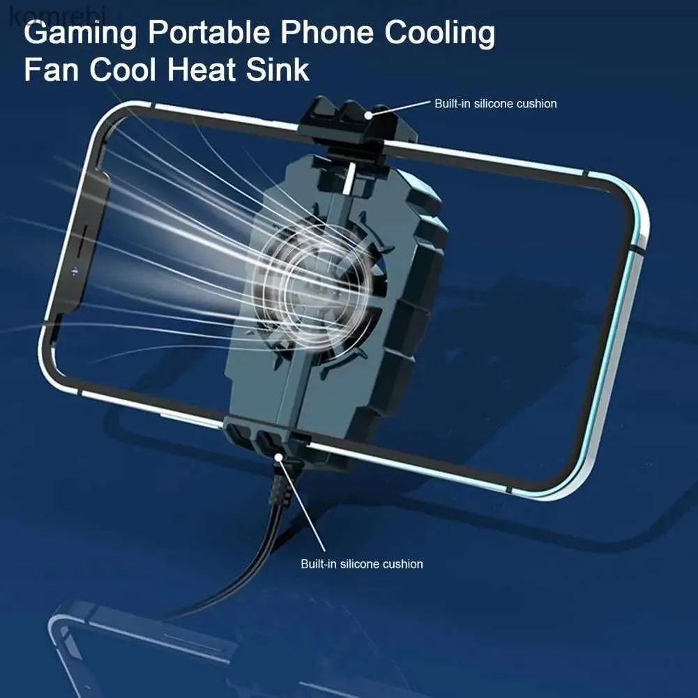 Other Cell Phone Accessories G6 Mobile Phone Cooler Radiator Fan Clip Turbo Quiet Game Pad Holder Stand Radiator Mute Fan Cooling Fan Phone 240222