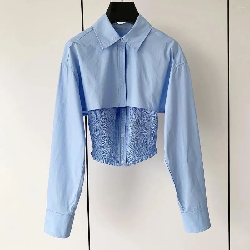 Women's Blouses Summer Short Two-piece Shirt With Chest Top Small Halter Super Very Novel Design Spice Must Enter