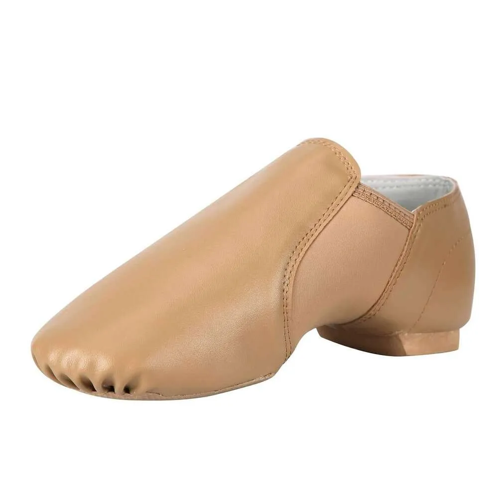 Linodes pu - это кожа подходящая джаз для девочек и мальчиков (малышей/малышей/взрослых) с одной шагом танцевальной обуви 625 5