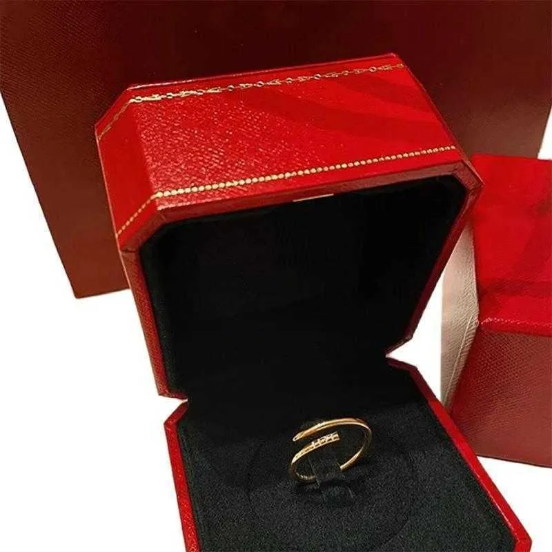 Anel de amor de alta qualidade designer anel de unhas moda jóias homem promessa de casamento anéis para mulher aniversário gift1236