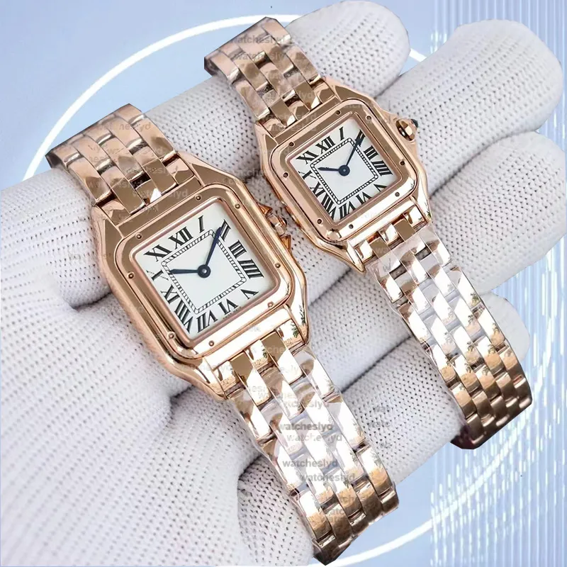 AAA Moda Kadınları İzle İsviçre Kuvars Hareketi Gümüş Altın İzle Kare Tank 904L Paslanmaz Çelik Kasa Orijinal Günlük Kol saati Montre De Luxe