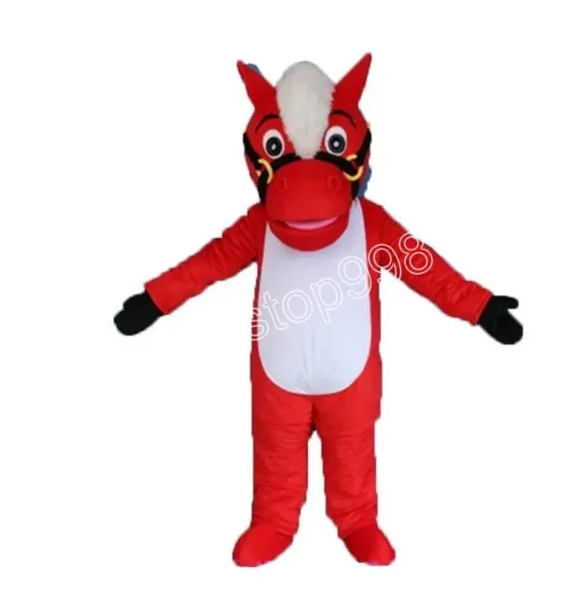 Costumes de mascotte de cheval super mignon, robe de soirée fantaisie de noël, tenue de personnage de dessin animé, taille adulte, carnaval, pâques, vêtements à thème publicitaire