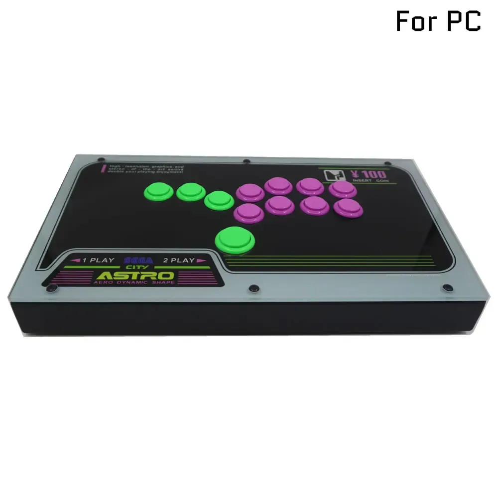 Joysticks racj800b Tüm düğmeler hitbox stil arcade joystick dövüş çubuğu oyun denetleyicisi PC Sanwa obsf24 30 sanat eseri