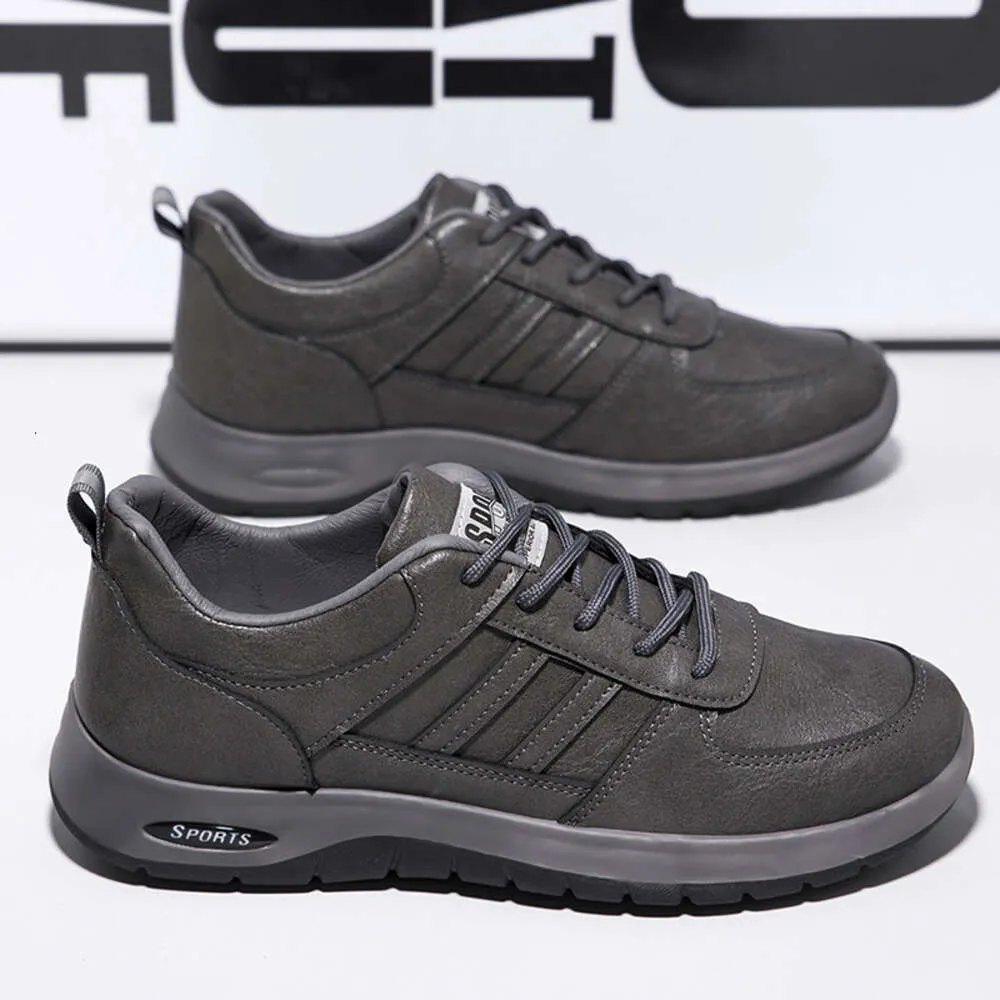 Nouvelles chaussures pour hommes printemps et automne chaussures de sport et de loisirs en cuir chaussures de course pour hommes chaussures de travail à lacets chaussures pour hommes