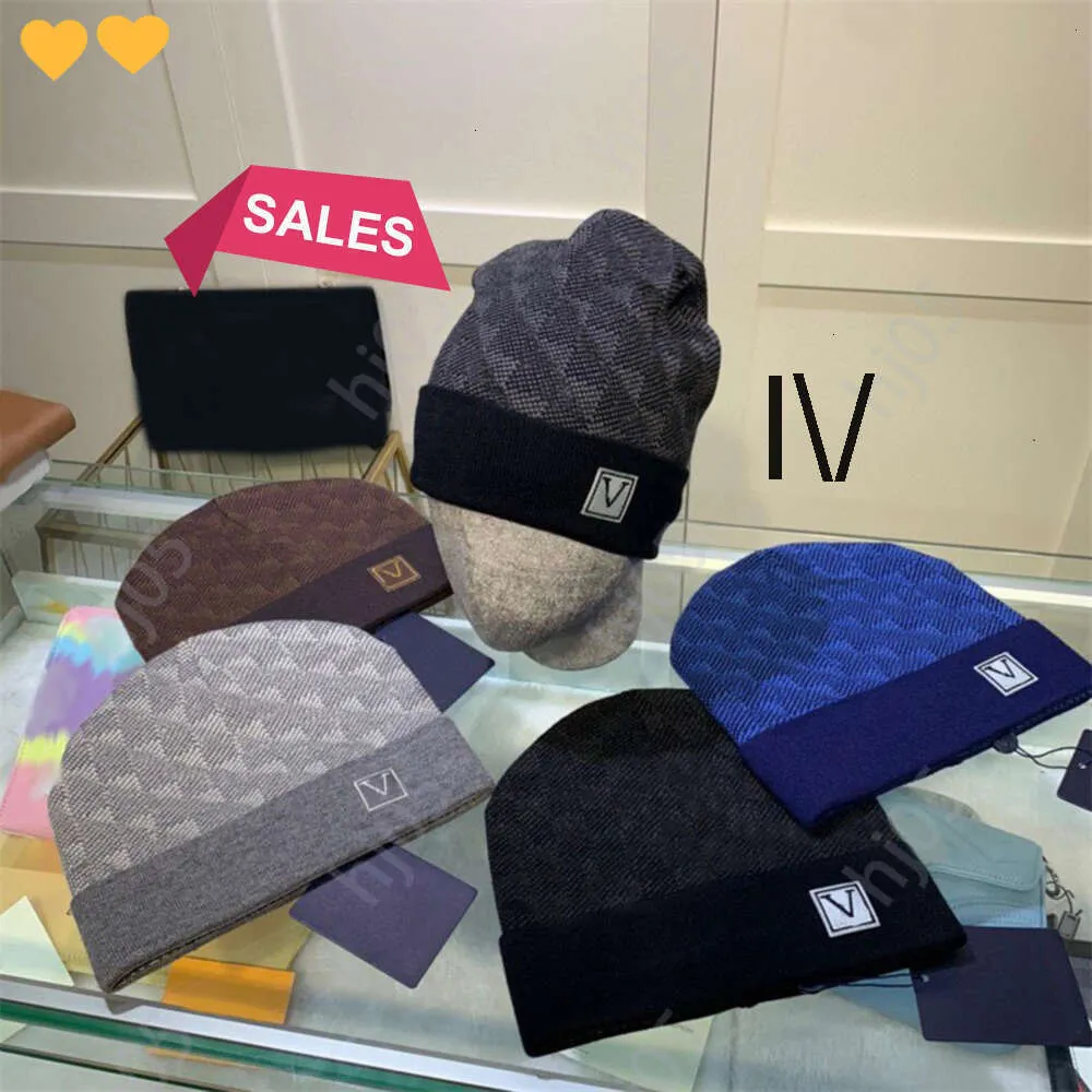 Plaid designer beanie designer hattar för män stickade Bonheter vinterhatt faller termisk skalle mössa skidor klassiska lyxiga mössor brun svart grå håll varma sswo