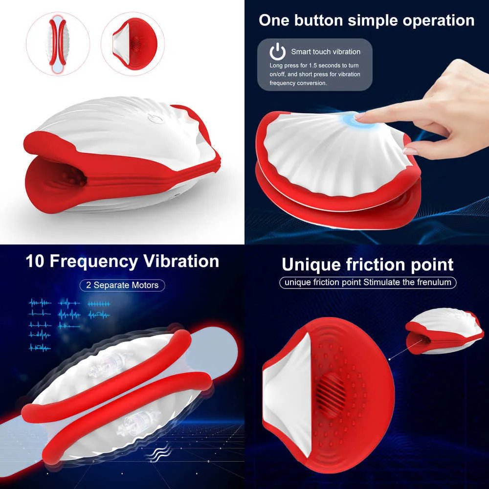 male sex toy Masturbators Shell Trainer Magnetic Suction Charging Aircraft Cup Male Dual Motor Masturbation Tool Squeezing Vibration Adult Products