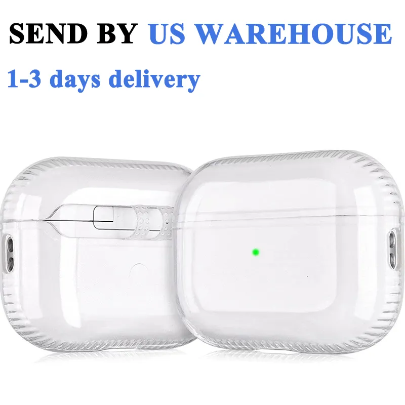 USA Stock 1-3days Delivery For Airpods pro 2 2nd generation airpod 3 Headphone Accessories Solid TPU Protective Earphone Cover Wireless Charging Shockproof Case